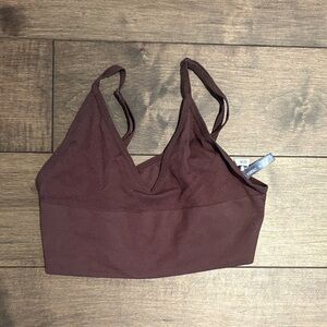 Streetwear Society Chocolate Ribbed Bralette